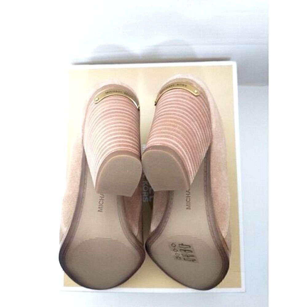 New! MICHAEL KORS Braden Pointed-Toe Suede Mules Slides Shooties Size 7 Cashew - Picture 12 of 12